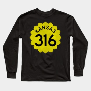 316 Sunflower Route Marker Long Sleeve T-Shirt